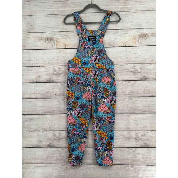 Britto x San Diego Zoo Animal Print Overalls Youth Large Blue Wildlife Alliance - Picture 2 of 10